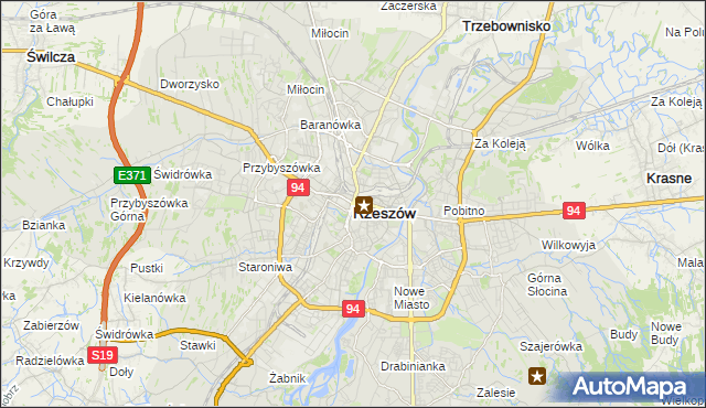 mapa Rzeszów, Rzeszów na mapie Targeo