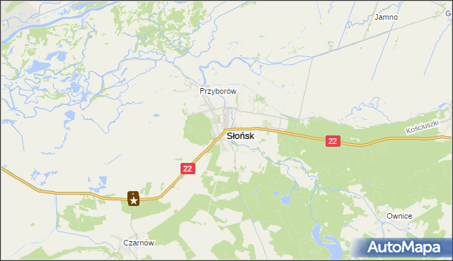 mapa Słońsk, Słońsk na mapie Targeo