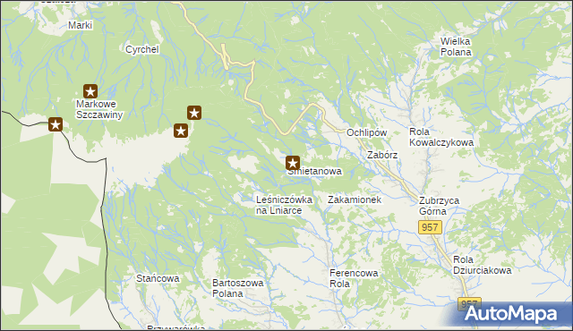 mapa Śmietanowa, Śmietanowa na mapie Targeo