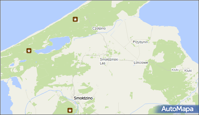 mapa Smołdziński Las, Smołdziński Las na mapie Targeo