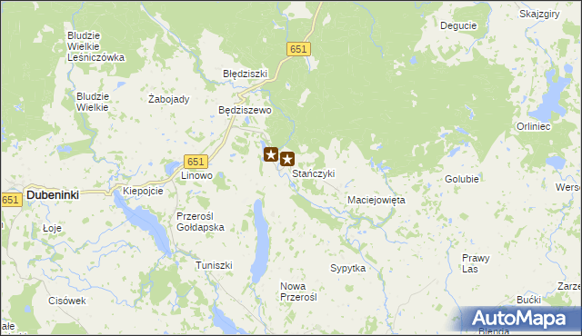 mapa Stańczyki, Stańczyki na mapie Targeo