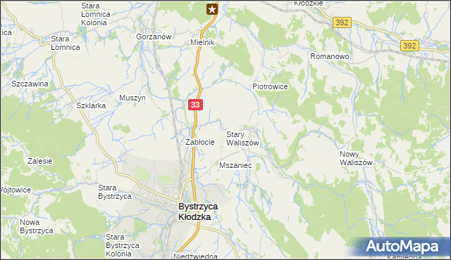 mapa Stary Waliszów, Stary Waliszów na mapie Targeo