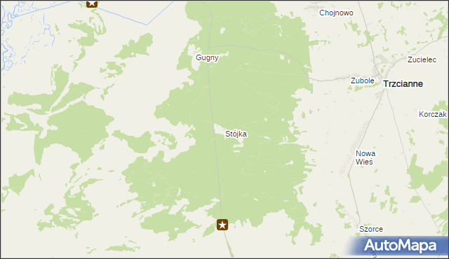 mapa Stójka gmina Trzcianne, Stójka gmina Trzcianne na mapie Targeo