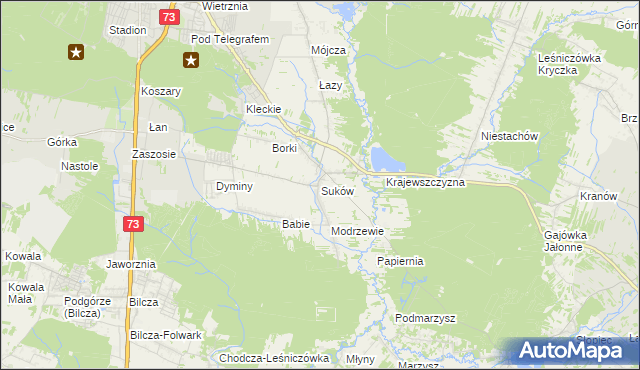 mapa Suków gmina Daleszyce, Suków gmina Daleszyce na mapie Targeo