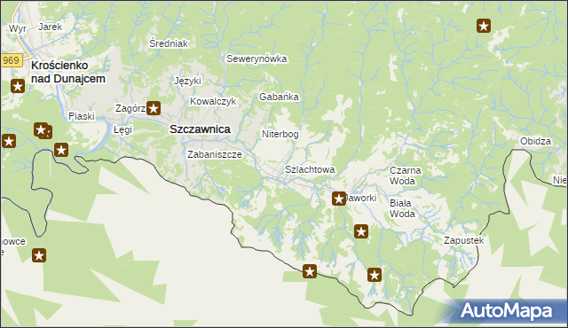 mapa Szlachtowa, Szlachtowa na mapie Targeo