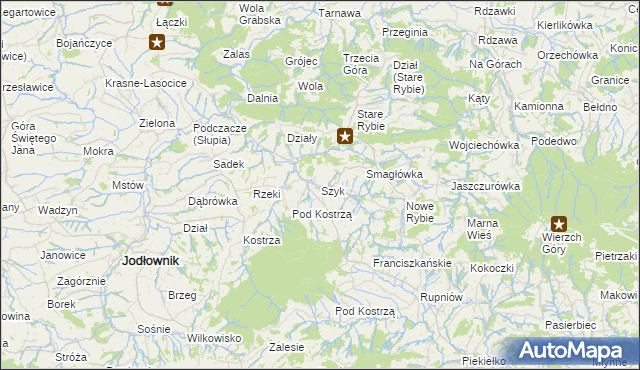 mapa Szyk, Szyk na mapie Targeo