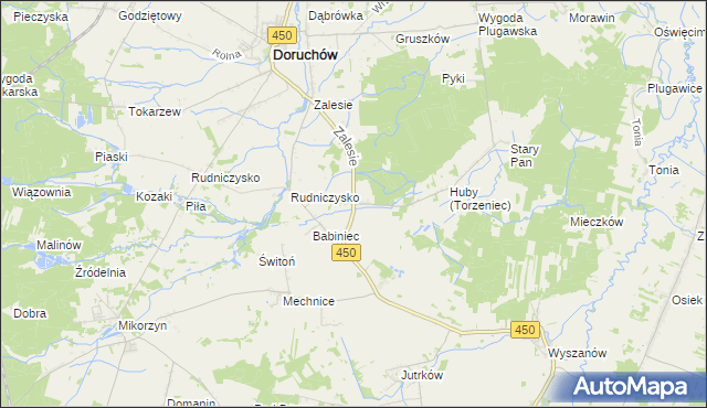 mapa Torzeniec, Torzeniec na mapie Targeo