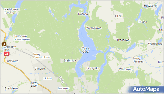 mapa Tylna Góra, Tylna Góra na mapie Targeo