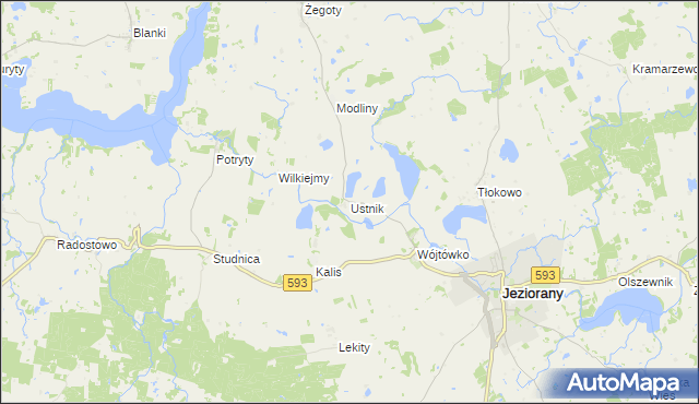 mapa Ustnik, Ustnik na mapie Targeo