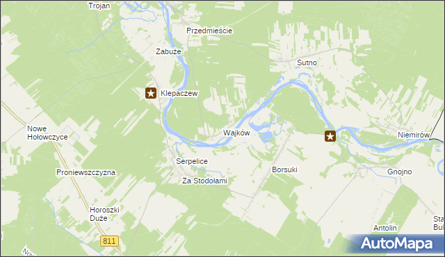 mapa Wajków, Wajków na mapie Targeo