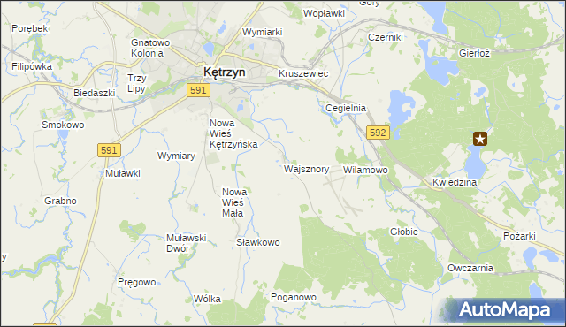 mapa Wajsznory, Wajsznory na mapie Targeo