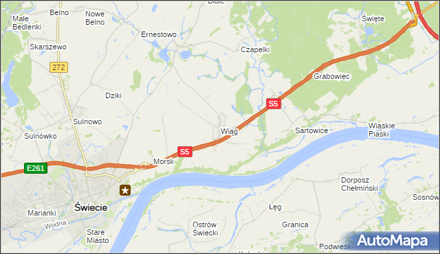mapa Wiąg, Wiąg na mapie Targeo