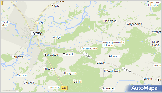 mapa Zapowiednia, Zapowiednia na mapie Targeo