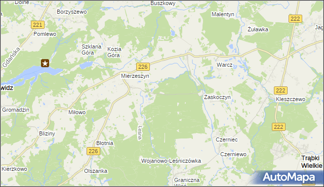 mapa Zaskoczyn Osada, Zaskoczyn Osada na mapie Targeo