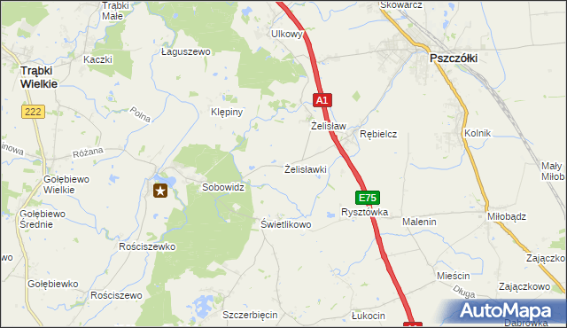 mapa Żelisławki, Żelisławki na mapie Targeo