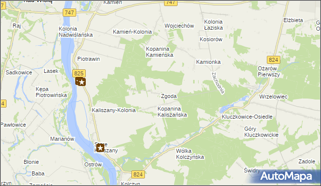 mapa Zgoda gmina Łaziska, Zgoda gmina Łaziska na mapie Targeo