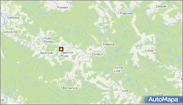 mapa Żohatyn, Żohatyn na mapie Targeo