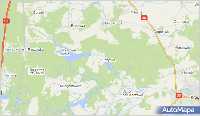mapa Buczynka, Buczynka na mapie Targeo