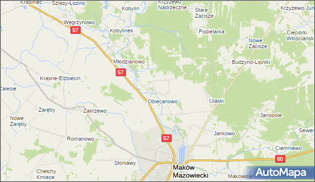 mapa Budzyno, Budzyno na mapie Targeo