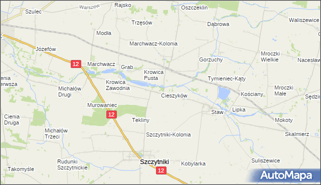 mapa Cieszyków, Cieszyków na mapie Targeo