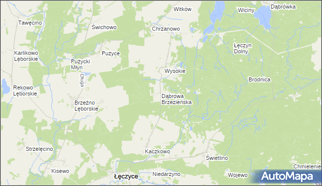 mapa Dąbrowa Brzezieńska, Dąbrowa Brzezieńska na mapie Targeo