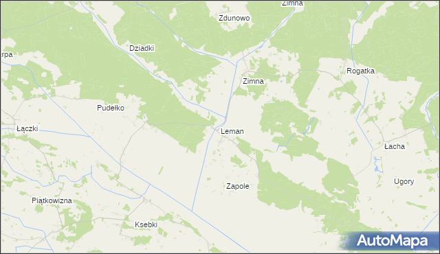 mapa Leman, Leman na mapie Targeo