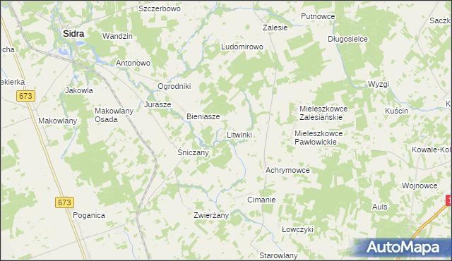 mapa Litwinki gmina Kuźnica, Litwinki gmina Kuźnica na mapie Targeo