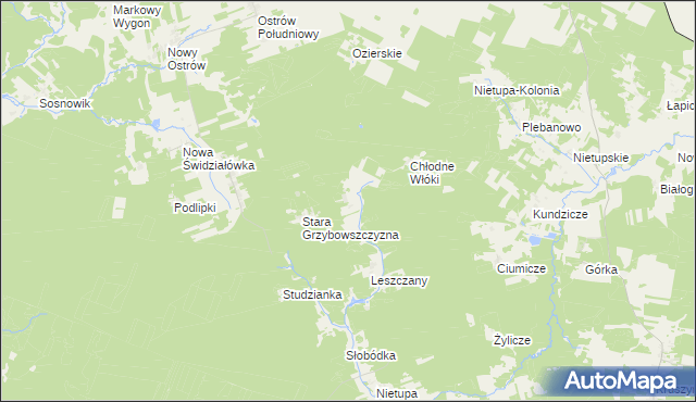 mapa Nowa Grzybowszczyzna, Nowa Grzybowszczyzna na mapie Targeo