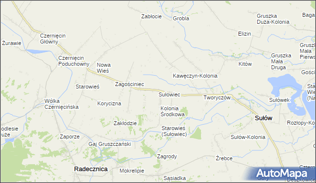 mapa Sułowiec, Sułowiec na mapie Targeo