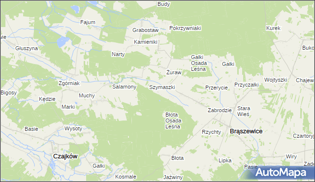 mapa Bukowskie, Bukowskie na mapie Targeo