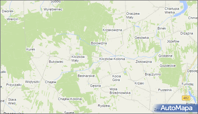 mapa Kliczków-Kolonia, Kliczków-Kolonia na mapie Targeo