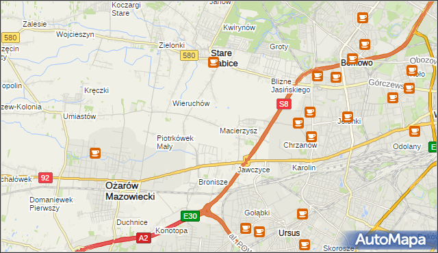 mapa Macierzysz, Macierzysz na mapie Targeo