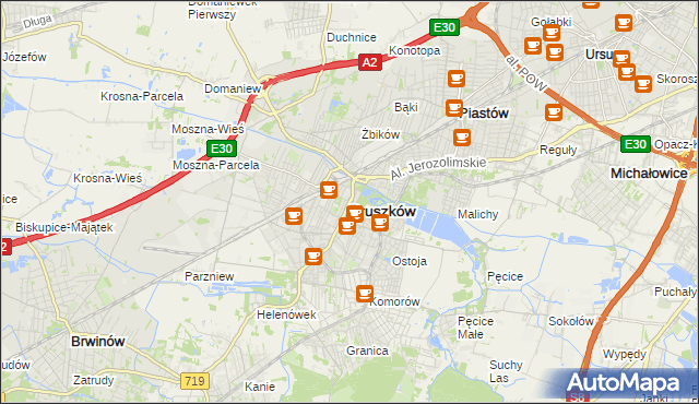 mapa Pruszków, Pruszków na mapie Targeo