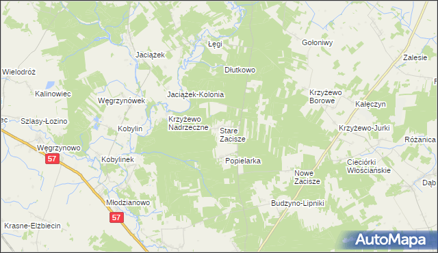 mapa Stare Zacisze, Stare Zacisze na mapie Targeo