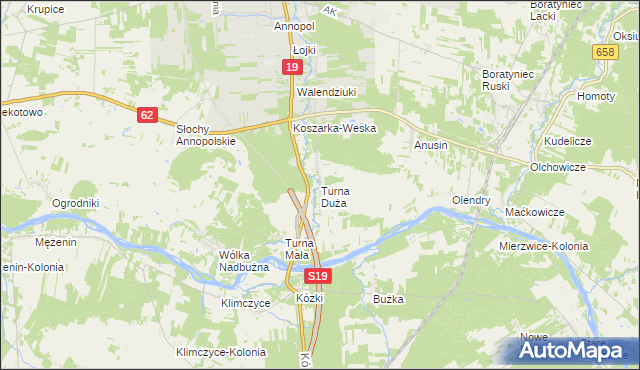 mapa Turna Duża, Turna Duża na mapie Targeo