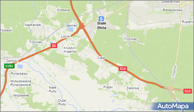 mapa Ciele, Ciele na mapie Targeo