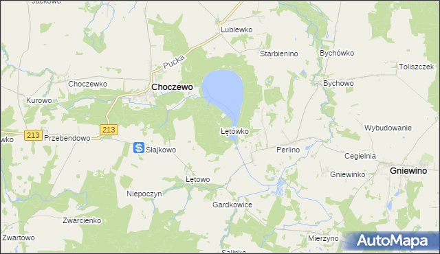 mapa Łętówko, Łętówko na mapie Targeo