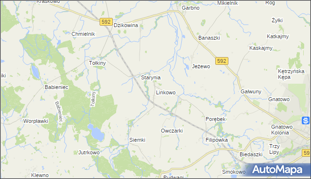 mapa Linkowo gmina Kętrzyn, Linkowo gmina Kętrzyn na mapie Targeo