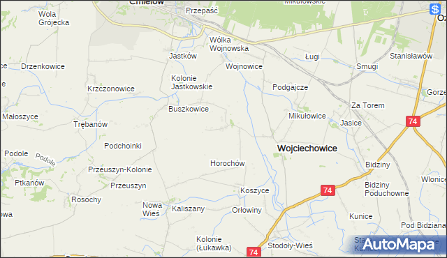 mapa Mierzanowice, Mierzanowice na mapie Targeo