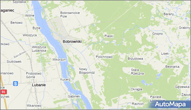 mapa Polichnowo, Polichnowo na mapie Targeo