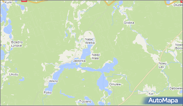 mapa Natać Mała, Natać Mała na mapie Targeo