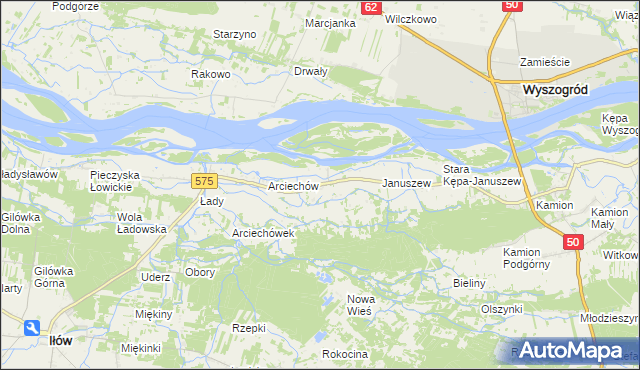 mapa Bieniew, Bieniew na mapie Targeo