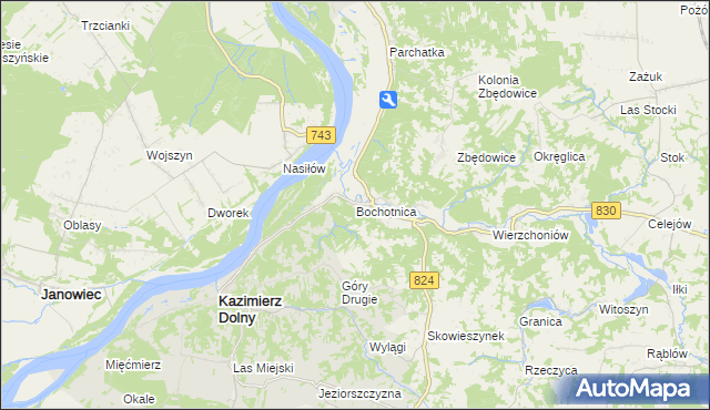 mapa Bochotnica, Bochotnica na mapie Targeo