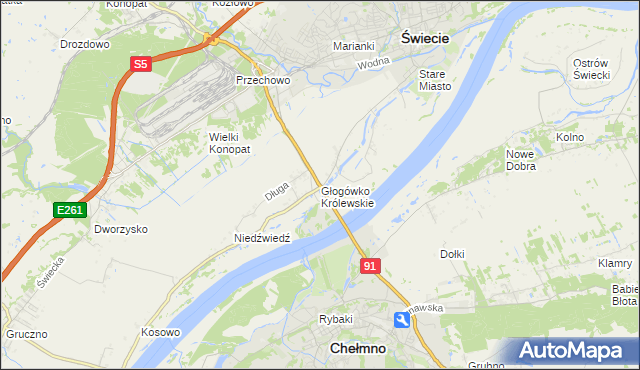 mapa Głogówko Królewskie, Głogówko Królewskie na mapie Targeo