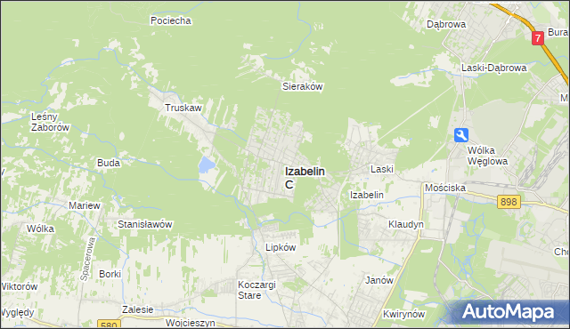 mapa Izabelin C, Izabelin C na mapie Targeo