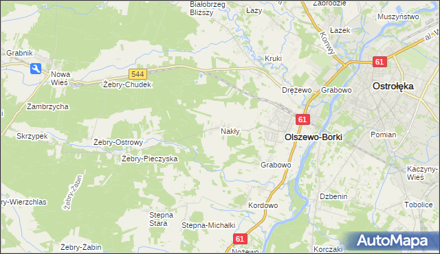 mapa Nakły, Nakły na mapie Targeo