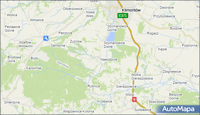 mapa Nawodzice, Nawodzice na mapie Targeo