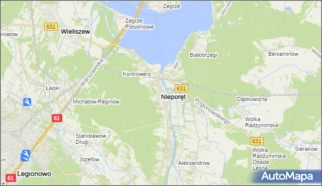 mapa Nieporęt, Nieporęt na mapie Targeo