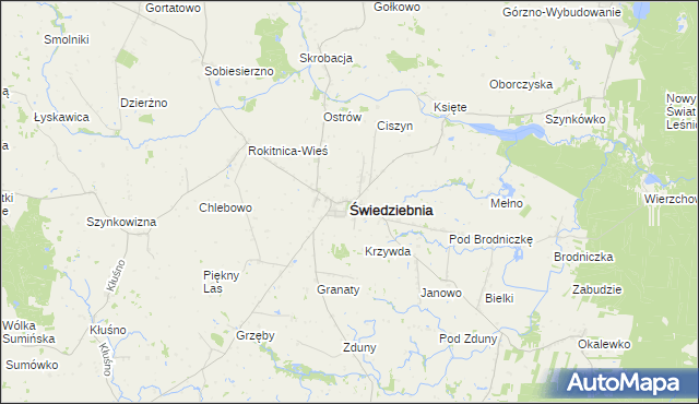 mapa Świedziebnia, Świedziebnia na mapie Targeo