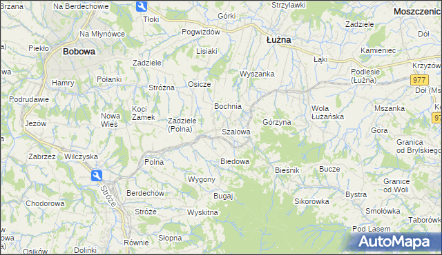 mapa Szalowa, Szalowa na mapie Targeo